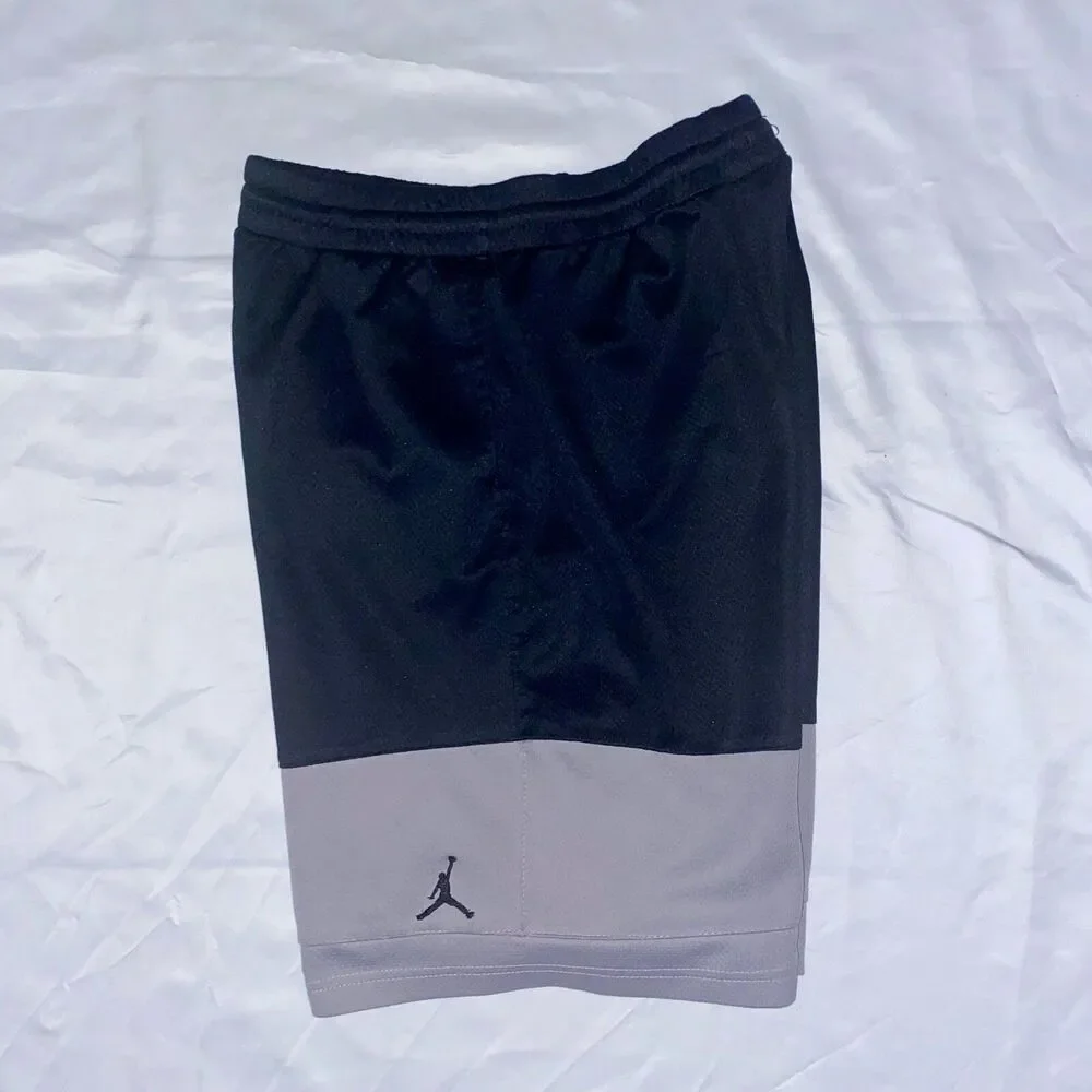 Jordan Vintage Basketball Dazzle Shorts Black Gray YXL Mens Small